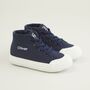 Personalised Navy Toddler High Top Trainers, thumbnail 1 of 6
