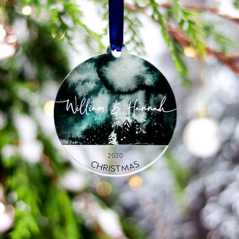 Personalised Festive Christmas Bauble Gift For Couples, 6 of 7