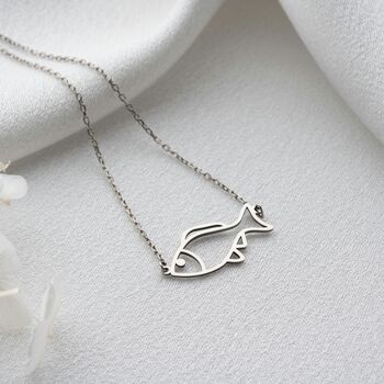 Sterling Silver Fish Necklace, 7 of 11