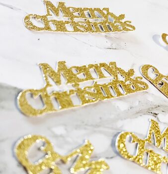 16 X Merry Christmas Table Decor, Confetti, Scatter, Centrepiece, Many Colours, 2 of 8