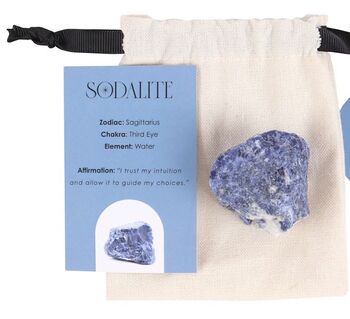 Raw Sodalite Healing Crystal Gift Set Sagittarius, 3 of 5