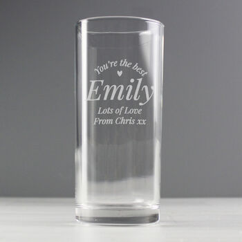 Personalised You Are The Best Hi Ball Glass, 3 of 5