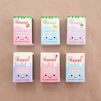 Kawaii Cup Cake Mini Cross Stitch Kit, 9 of 10