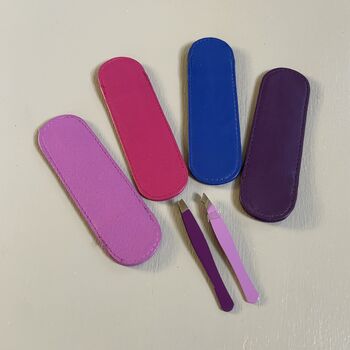 Leather Tweezer / Nail File Pouch, 2 of 4