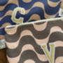 Navy Portuguese Mirage Cotton Linen Mix Washbag, thumbnail 2 of 3