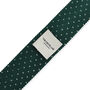 Men's Square End Knitted Tie With Dots | Dark Green, thumbnail 4 of 5