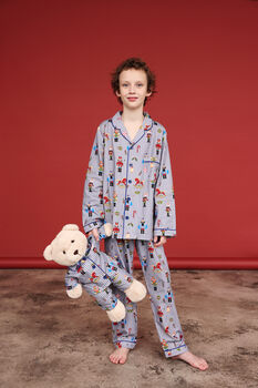 Soldat Boys Toy Soldier Pyjama Set With Teddy Bear, 4 of 4