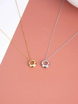 Dainty Circle Gold Plated Or Sterling Silver Necklace, 3 of 7