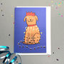 'Festive Dog' Gold Foiled Christmas Card, thumbnail 1 of 4