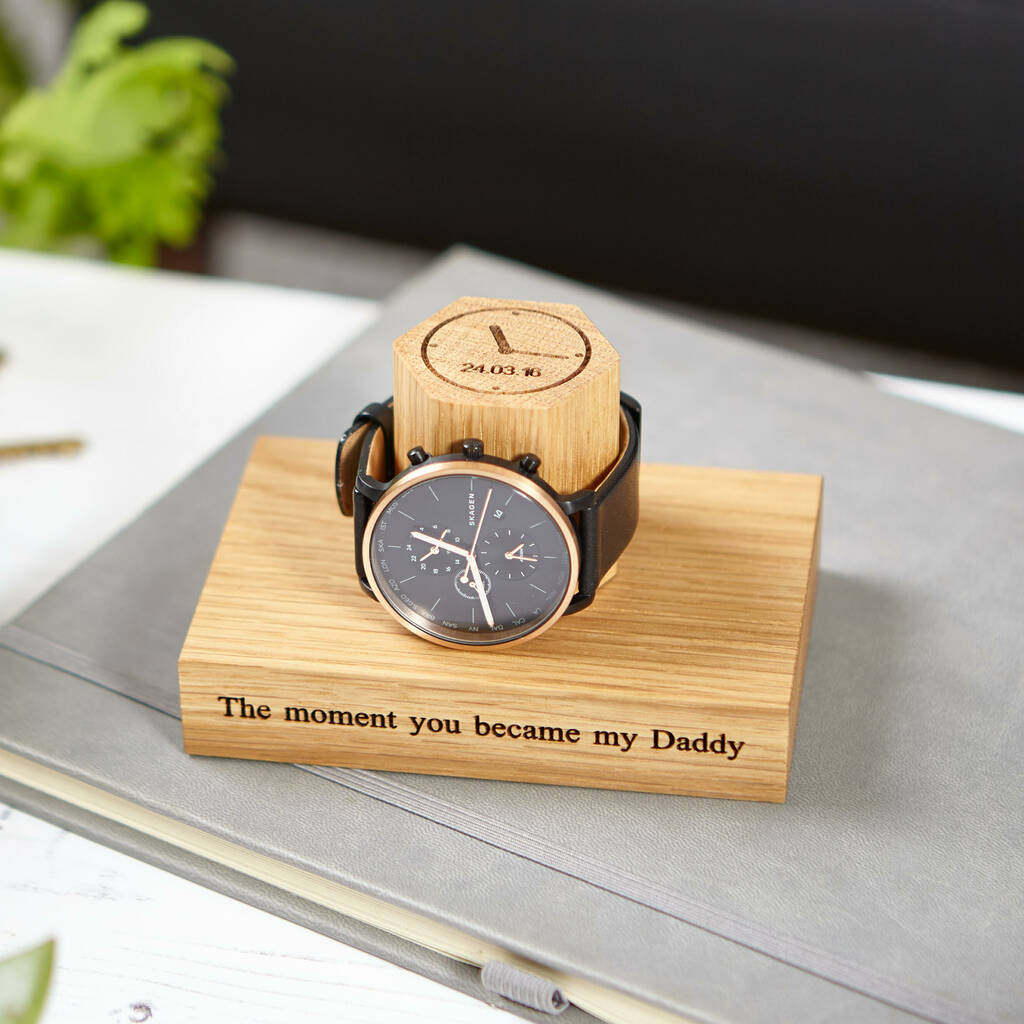 Personalised Time And Date Of Birth Watch Stand By MijMoj Design 