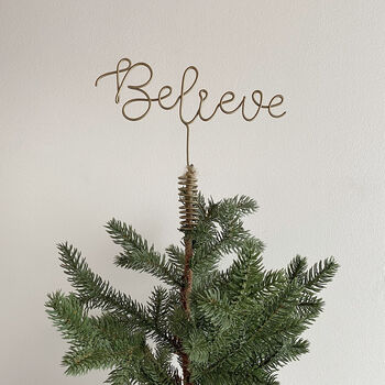 Believe Wire Christmas Tree Topper, 2 of 6
