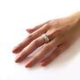 Gold Square Wire Overlapping Ring, thumbnail 4 of 5