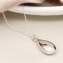 Sterling Silver Polished Teardrop Necklace, thumbnail 2 of 3