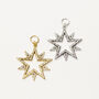 Stella Starburst Charm 12ct Gold Plated, thumbnail 3 of 3