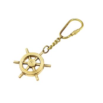 Nautical Steering Wheel Keychain, 2 of 5