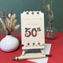 Personalised 50th Birthdays Wooden Card, thumbnail 1 of 7