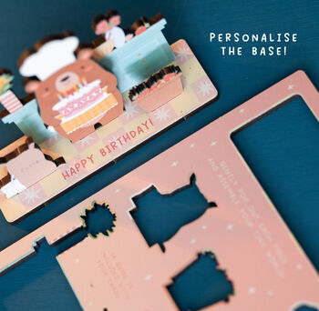 Personalised Bear Birthday Pop Out Card, 4 of 5
