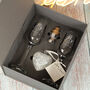 Pair Of Silver 25 Year Wedding Anniversary Diamante Glass Flutes, thumbnail 5 of 5