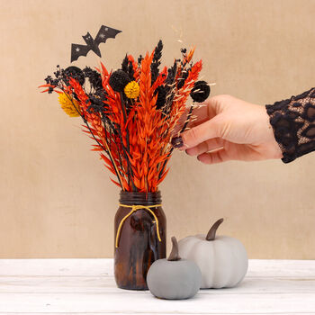Halloween Dried Flowers Bouquet Letterbox Gift Set, 2 of 5
