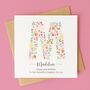 Personalised Floral Initial Birthday Card – Any Letter, thumbnail 2 of 8