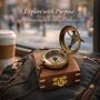 Personalised Bronze Sundial Compass Gift With Chain, thumbnail 5 of 12