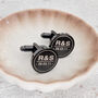 Mens Black Engraved Cufflinks – Birthday, Wedding, Or Christmas Gift Idea, thumbnail 1 of 4
