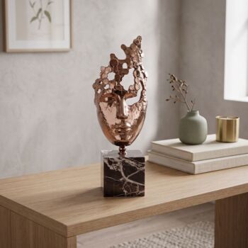 Abstract Face Sculpture Rose Gold Decorative Bust, 2 of 9