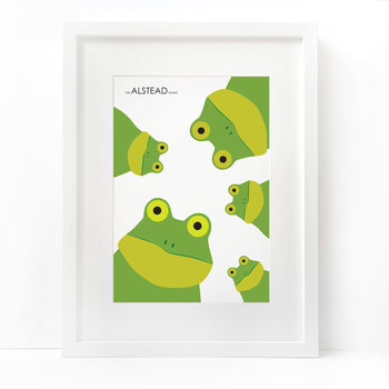Frog Family Selfie, Personalised Print, 2 of 4