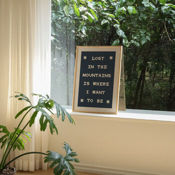 Lost In The Mountains Retro Wall Art Print, 8 of 11