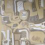 Cubist Jigsaw Wallpaper Soft Ochre, thumbnail 4 of 5