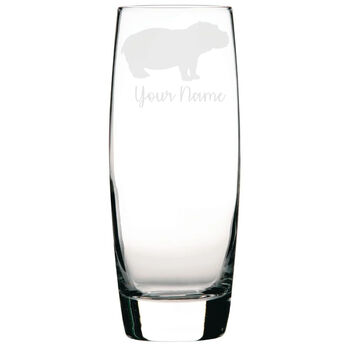 Personalised Hippo Engraved Glass, 2 of 5