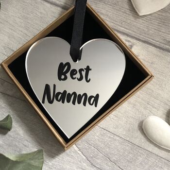 Best Mum/Nanny Mirror Heart Mother's Day Decoration, 2 of 4