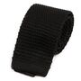 Jet Black Silk Knitted Tie, thumbnail 1 of 2