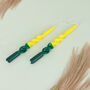 G Decor Set Of Two Yellow Green Spiral Twisted Candles, thumbnail 1 of 3
