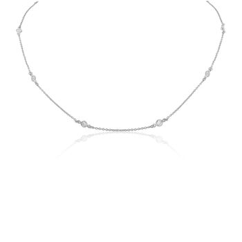 Sofia 18' Sterling Silver And Cubic Zirconia Necklace, 2 of 6