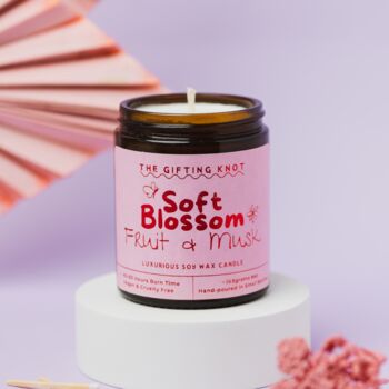 Soft Blossom, Fruit And Musk Soy Wax Candle, 2 of 8