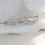 Organic Pearl And Blue Topaz Silver Bangle, thumbnail 1 of 9