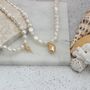 Pearl Choker Necklace With Gold Plated Seashell Charms, thumbnail 5 of 11