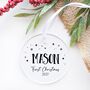 First Christmas Foil Decoration Bauble, thumbnail 1 of 3