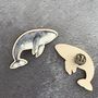 Humpback Whale Wooden Laser Cut Brooch, thumbnail 4 of 8