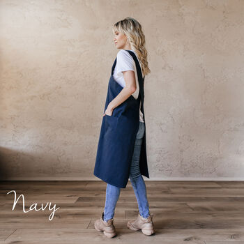 Personalised Cotton Pinafore Apron For Women, 12 of 12