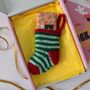 Christmas Knitted Stocking And Chocolate Bar Gift, thumbnail 1 of 7
