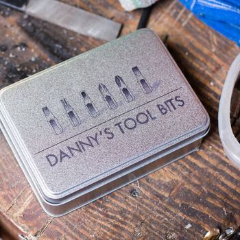 Personalised Tool Bits Storage Tin, 5 of 5