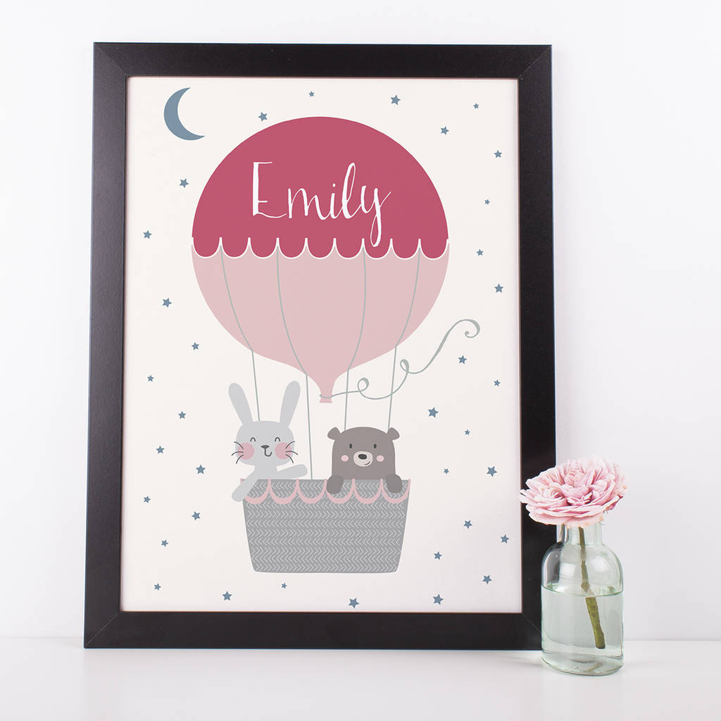 Up Up And Away Air Balloon Nursery Print, 1 of 5