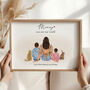 Personalised Mummy Family Portrait Print, thumbnail 1 of 12