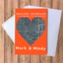 Greetings Card A5 Heart Map Personalised, thumbnail 1 of 2