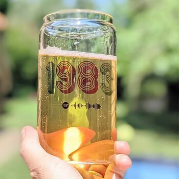 Personalised Special Year Glass, Beer And Playlist, 3 of 9