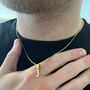 Mini Initial Letter Pendant Necklace For Men, thumbnail 8 of 11