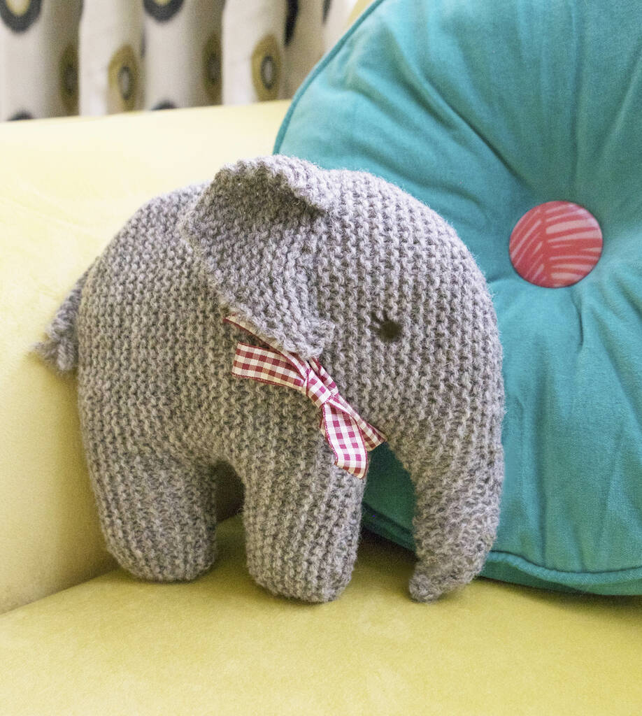 Traditional Vintage Elephant Knitting Kit, 1 of 3