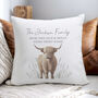 Personalised Highland Cow Cushion, thumbnail 3 of 4